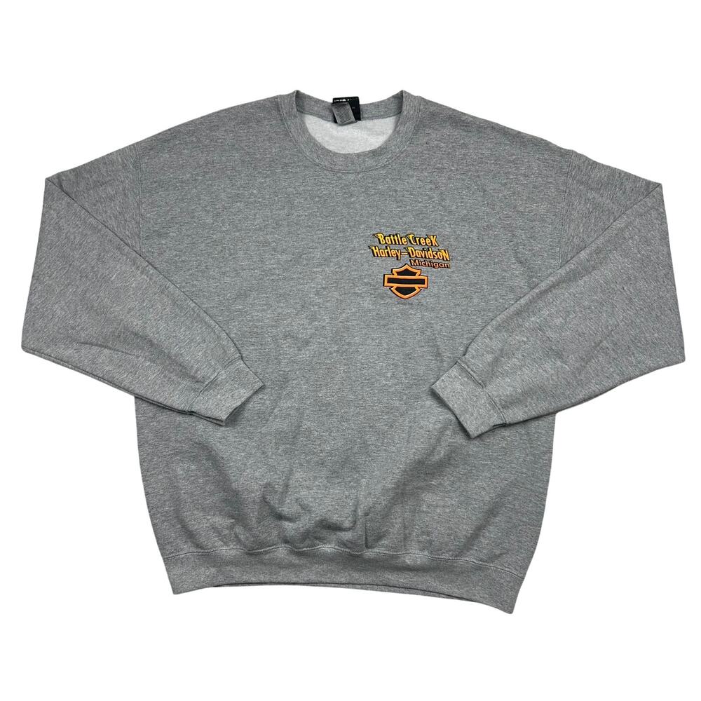 Harley-Davidson Battle Creek Michigan 15th Anniversary Sweatshirt 2021 XL Gray